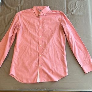 Large Slim Fit Banana Republic Pink Dress Shirt